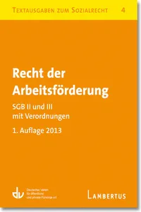 Recht der Arbeitsförderung - SGB II und III mit Verordnungen_cover