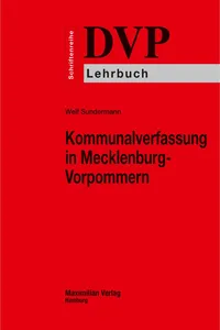 Kommunalverfassung in Mecklenburg-Vorpommern_cover
