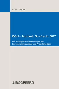 BGH – Jahrbuch Strafrecht 2017_cover