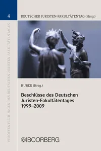 Beschlüsse des Deutschen Juristen-Fakultätentages 1999-2009_cover