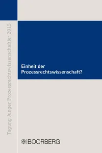 Einheit der Prozessrechtswissenschaft?_cover