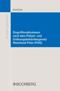 Eingriffsmaßnahmen nach dem Polizei- und Ordnungsbehördengesetz Rheinland-Pfalz_cover