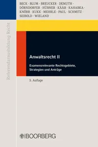 Anwaltsrecht II_cover