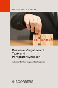 Das neue Vergaberecht – Text- und Paragrafensynopsen_cover