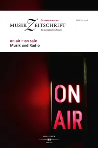 on air - on sale. Musik und Radio_cover