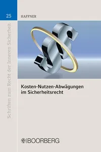 Kosten-Nutzen-Abwägungen im Sicherheitsrecht_cover