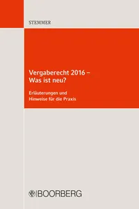 Vergaberecht 2016 - Was ist neu?_cover