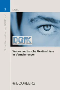 Wahre und falsche Geständnisse in Vernehmungen_cover