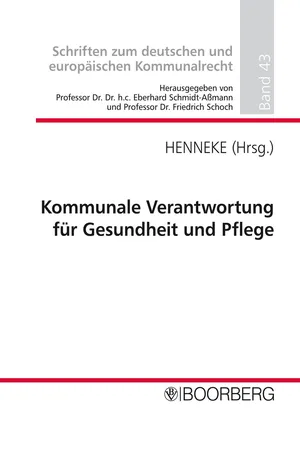 Kommunale Verantwortung für Gesundheit und Pflege