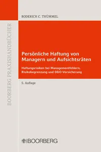 Persönliche Haftung von Managern und Aufsichtsräten_cover