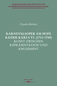 Karnevalsoper am Hofe Kaiser Karls VI_cover