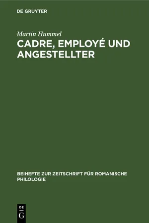 Cadre, employé und Angestellter