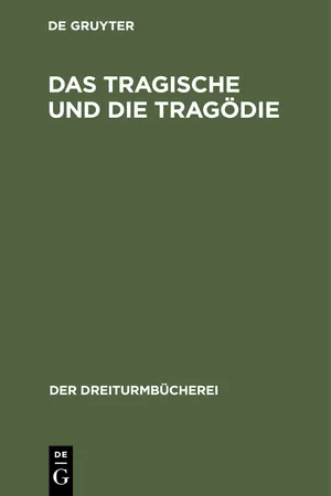 Das Tragische und die Tragödie