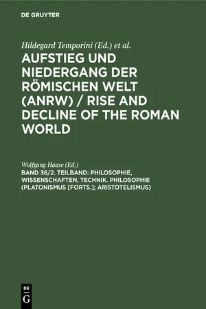 Philosophie, Wissenschaften, Technik. Philosophie (Platonismus [Forts.]; Aristotelismus)