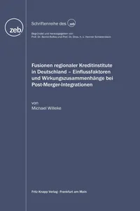 Fusionen regionaler Kreditinstitute in Deutschland_cover