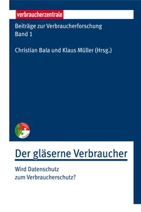 Beiträge zur Verbraucherforschung Band 1 Der gläserne Verbraucher_cover
