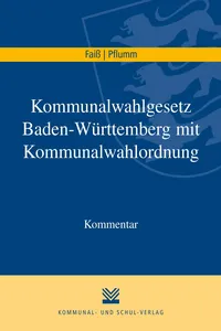 Kommunalwahlgesetz Baden-Württemberg mit Kommunalwahlordnung_cover