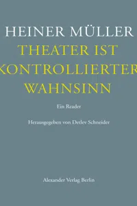 Theater ist kontrollierter Wahnsinn_cover