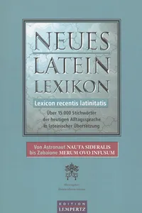 Neues Latein-Lexikon - Lexicon recentis latinitatis_cover