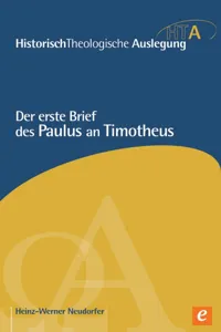 Der erste Brief des Paulus an Timotheus_cover