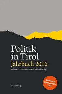 Politik in Tirol. Jahrbuch 2016_cover