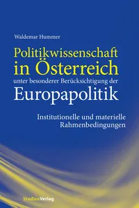 Politikwissenschaft in Österreich unter besonderer Berücksichtigung der Europapolitik_cover