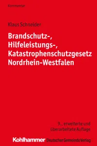 Brandschutz-, Hilfeleistungs-, Katastrophenschutzgesetz Nordrhein-Westfalen_cover