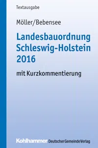 Landesbauordnung Schleswig-Holstein 2016_cover