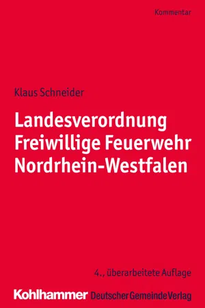 Landesverordnung Freiwillige Feuerwehr Nordrhein-Westfalen