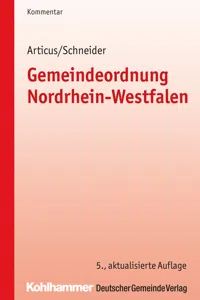 Gemeindeordnung Nordrhein-Westfalen_cover