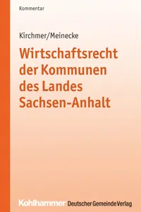 Wirtschaftsrecht der Kommunen des Landes Sachsen-Anhalt_cover