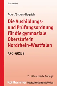 Die Ausbildungs- und Prüfungsordnung für die gymnasiale Oberstufe in Nordrhein-Westfalen_cover