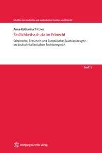 Redlichkeitsschutz im Erbrecht_cover