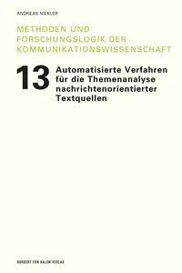 Automatisierte Verfahren für die Themenanalyse nachrichtenorientierter Textquellen_cover