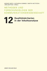 Qualitätskriterien in der Inhaltsanalyse_cover