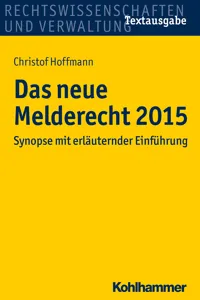 Das neue Melderecht 2015_cover