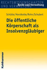 Die öffentliche Körperschaft als Insolvenzgläubiger_cover