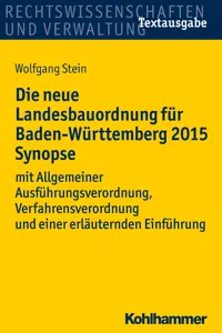 Die neue Landesbauordnung für Baden-Württemberg 2015 Synopse_cover