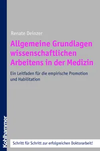 Allgemeine Grundlagen wissenschaftlichen Arbeitens in der Medizin_cover