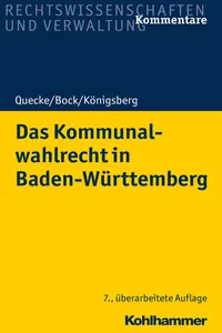 Das Kommunalwahlrecht in Baden-Württemberg_cover