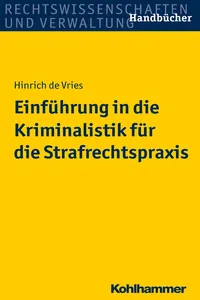 Einführung in die Kriminalistik für die Strafrechtspraxis_cover