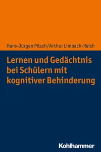 Lernen und Gedächtnis bei Schülern mit kognitiver Behinderung_cover