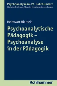 Psychoanalytische Pädagogik - Psychoanalyse in der Pädagogik_cover