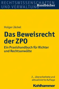 Das Beweisrecht der ZPO_cover