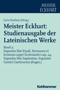 Meister Eckhart: Studienausgabe der Lateinischen Werke_cover