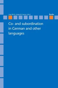 Co- and subordination in German and other languages_cover