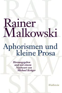 Aphorismen und kleine Prosa_cover