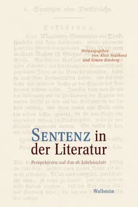 Sentenz in der Literatur_cover