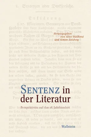 Sentenz in der Literatur