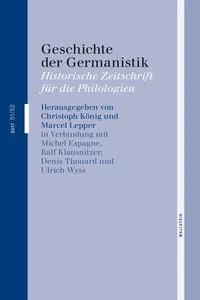 Geschichte der Germanistik_cover